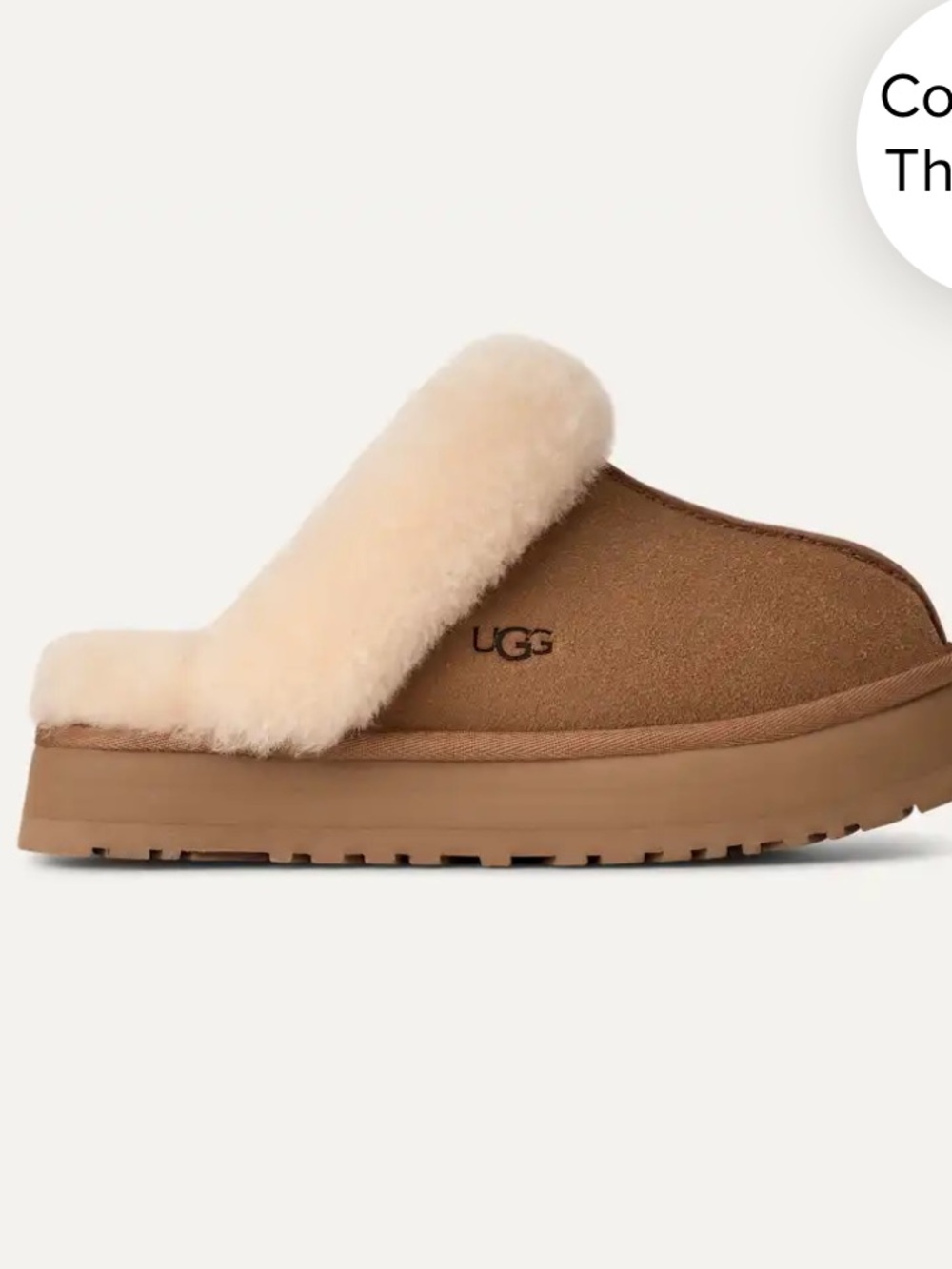 UGG Disquette Chestnut Slip-On Mule Slipper